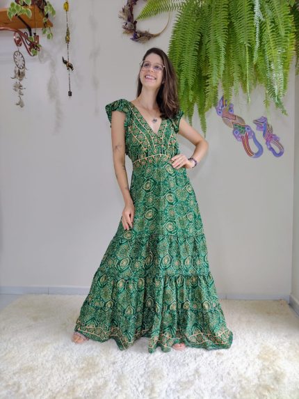 Vestido Indiano Poly Gold ( A )