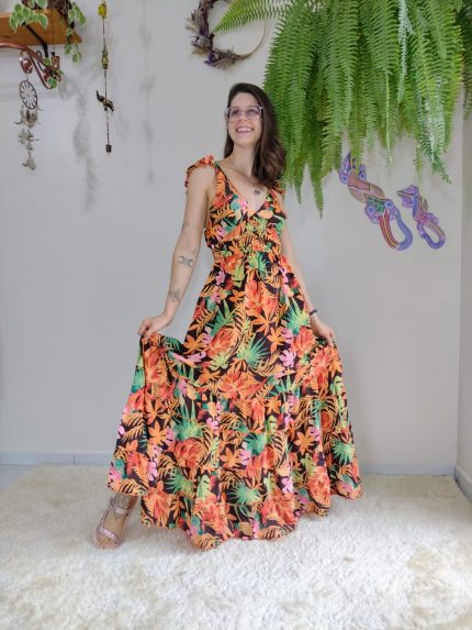 Vestido Indiano Poliana Gold ( F )
