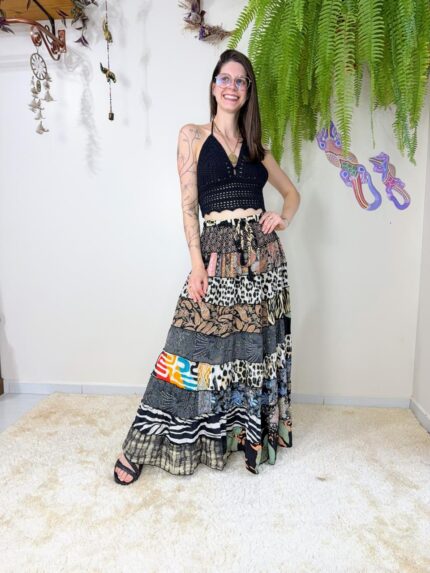 Saia Seda Patchwork Talia ( A )