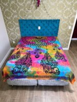 Colcha Indiana Casal Filtro dos Sonhos em Algodão para Decoração Boho e Espiritual.