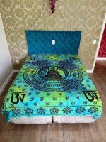 Colcha Indiana Casal Sidarta em Algodão para Decoração Boho e Espiritual.